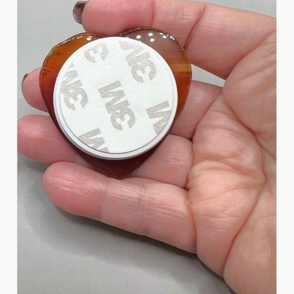 Carnelian Heart Shaped Phone Grip Collapsible Grip - Picture 3 of 4